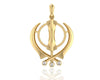 Gold Khanda Pendant - Jewelslane