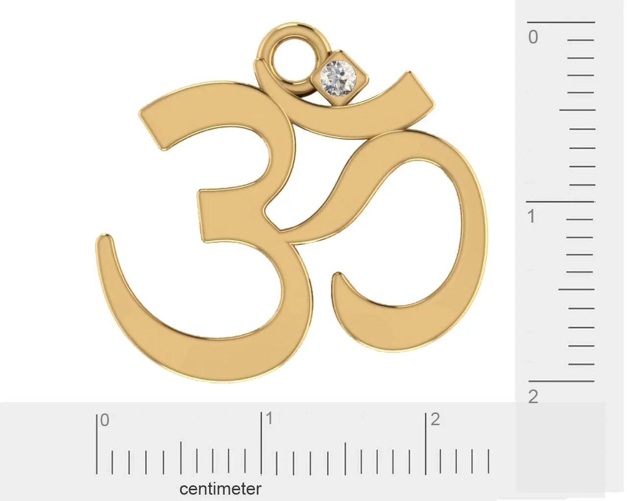 Gold Om Pendant - Jewelslane