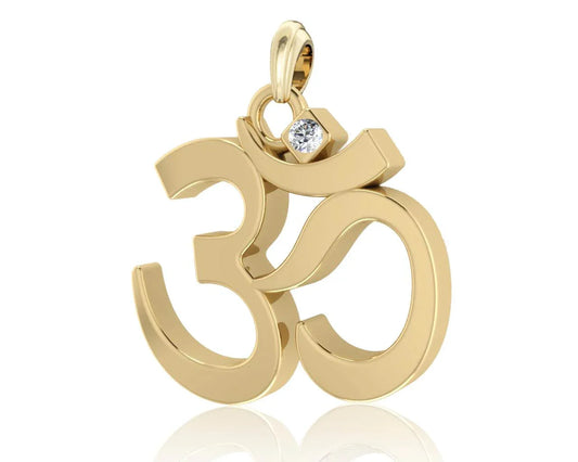 Gold Om Pendant - Jewelslane