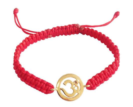 Gold Plated silver Om Rakhi - Jewelslane