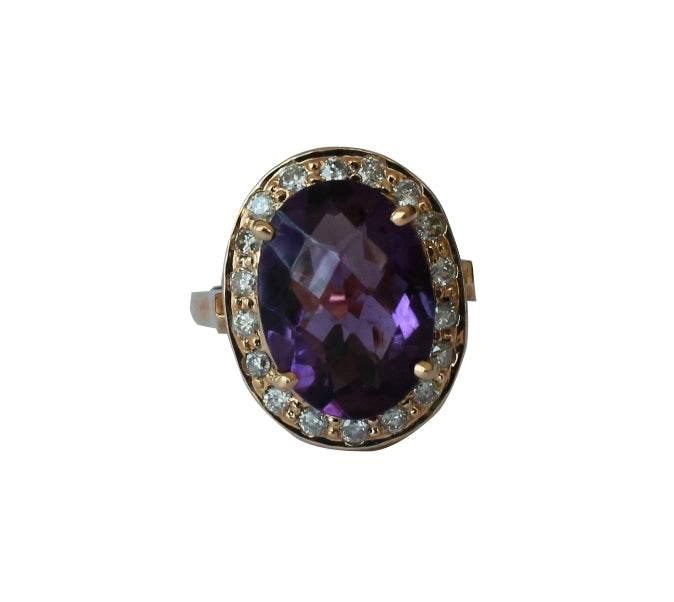 Amethyst Gold Ring - Jewelslane