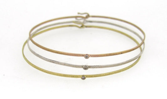 Three Color Gold Bangle - Jewelslane