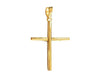 Simple gold cross pendant in hallmarked gold - Jewelslane