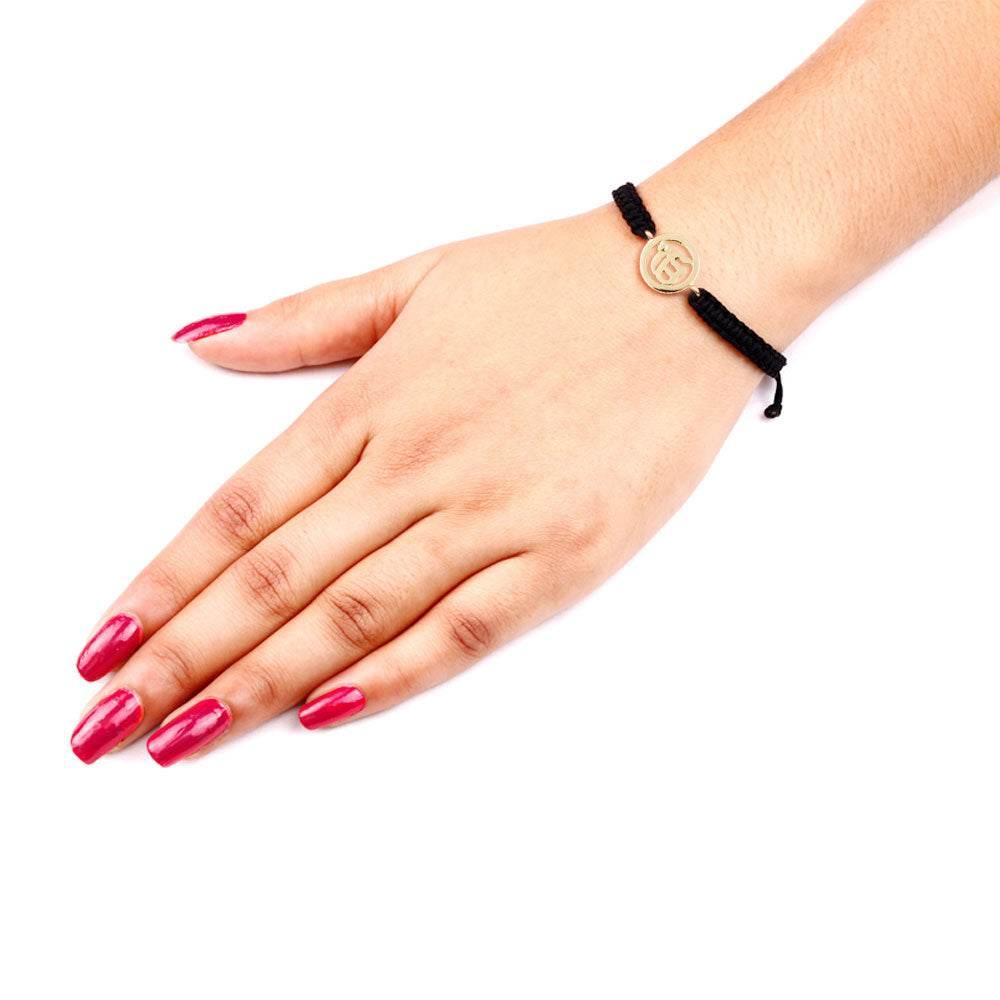 Ik Onkaar Single Diamond Bracelet 14k - Jewelslane