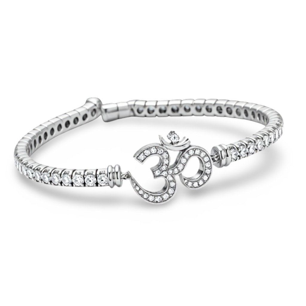 Om Tennis Bracelet in Gold with Lab Diamonds - Jewelslane