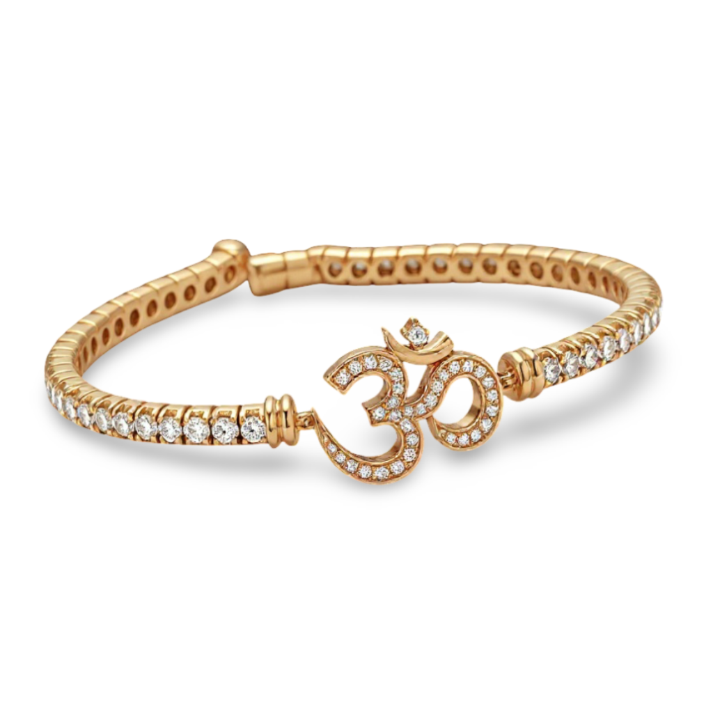 Om Tennis Bracelet in Gold with Lab Diamonds - Jewelslane