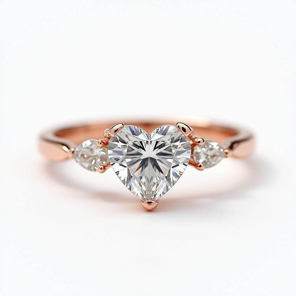 Gracy Heart Shape Lab Diamond Solitaire Ring - Jewelslane