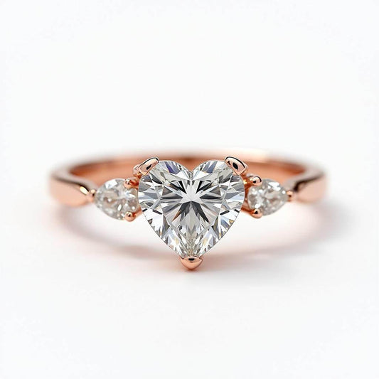 Gracy Heart Shape Lab Diamond Solitaire Ring - Jewelslane