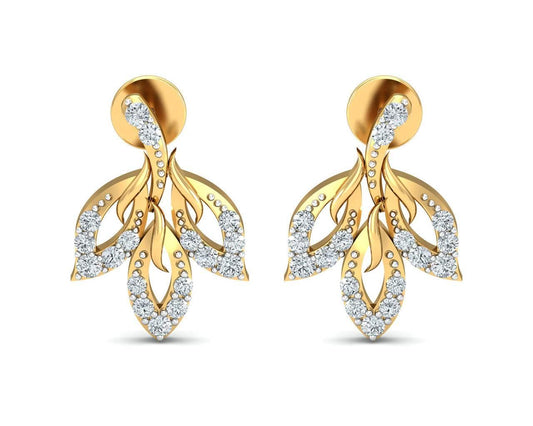 Gwen Diamond Gold Earrings - Jewelslane