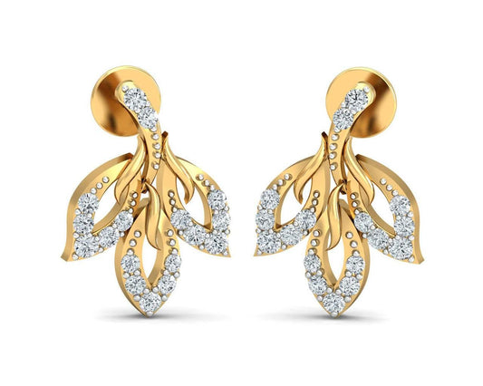 Gwen Diamond Gold Earrings - Jewelslane