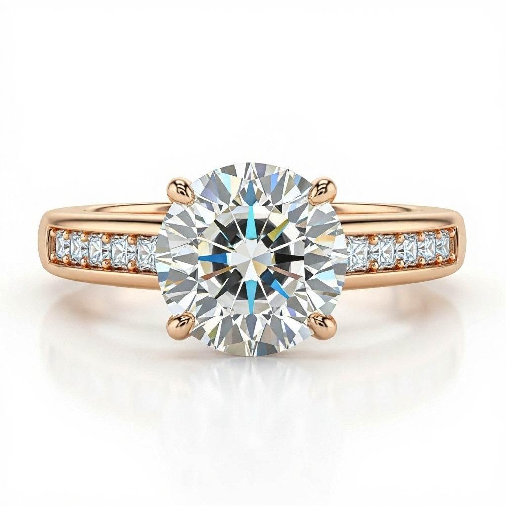 Gwen Round Brilliant Cut Diamond Ring - Jewelslane