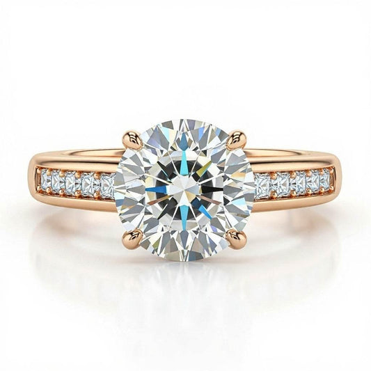 Gwen Round Brilliant Cut Diamond Ring - Jewelslane