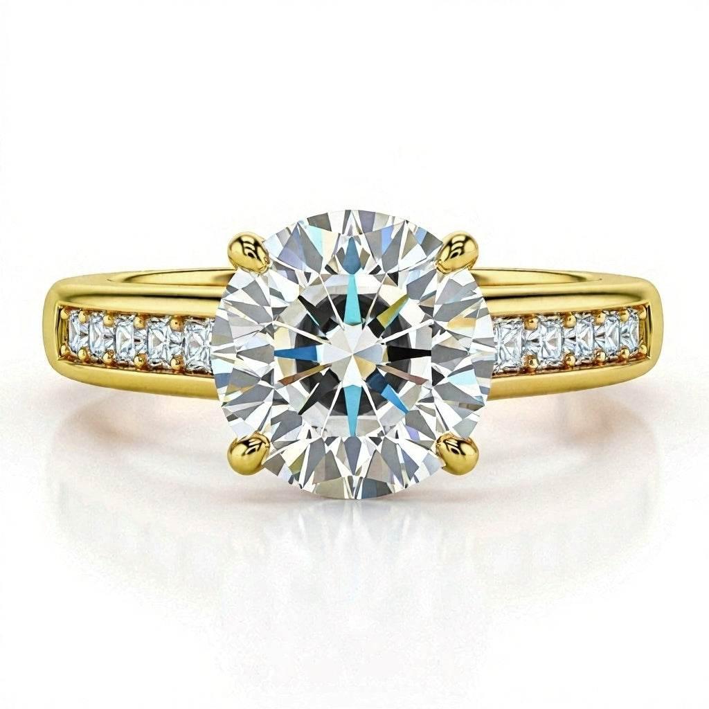 Gwen Round Brilliant Cut Diamond Ring - Jewelslane