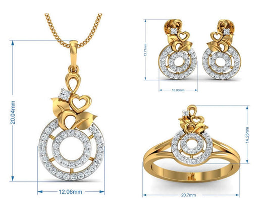 Haida Diamond Pendant Set - Jewelslane