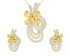 Hali Diamond Earrings & Pendant Set - Jewelslane