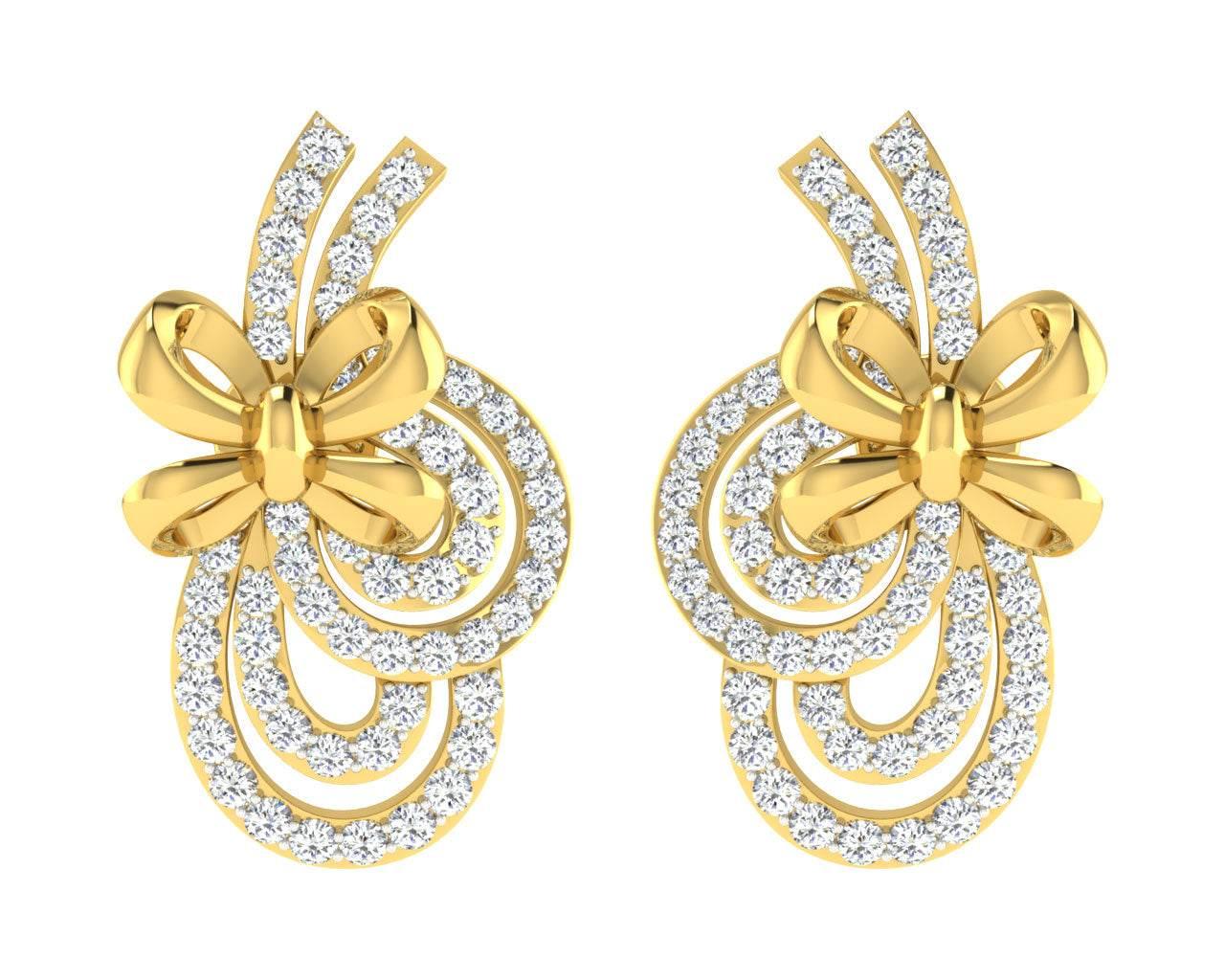 Hali Diamond Earrings in Gold - Jewelslane