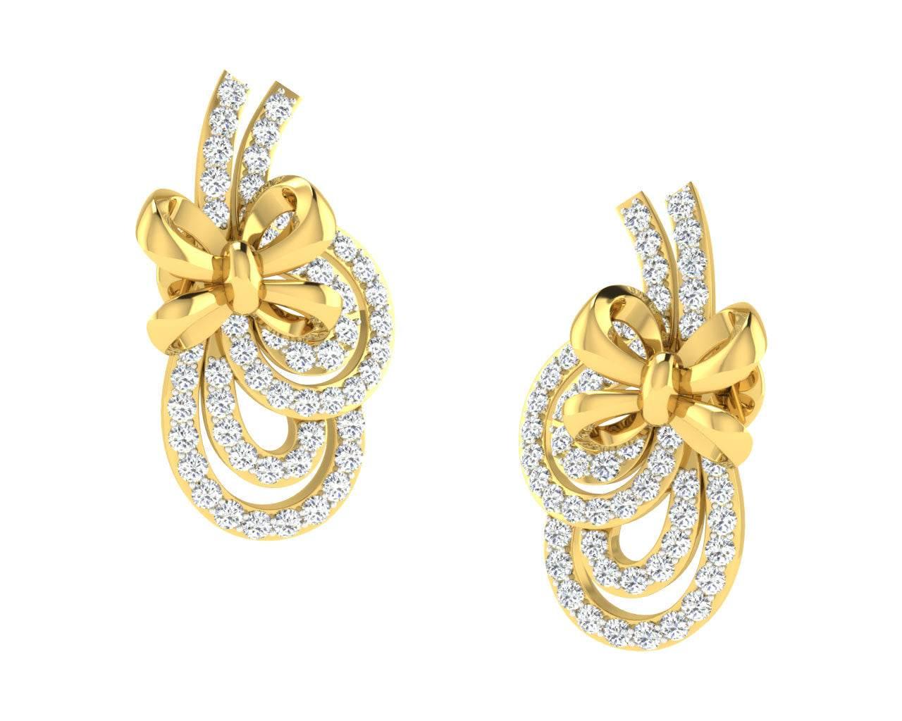 Hali Diamond Earrings in Gold - Jewelslane