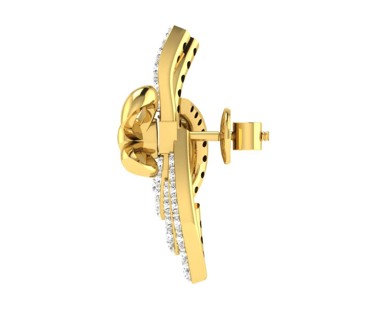 Hali Diamond Earrings in Gold - Jewelslane