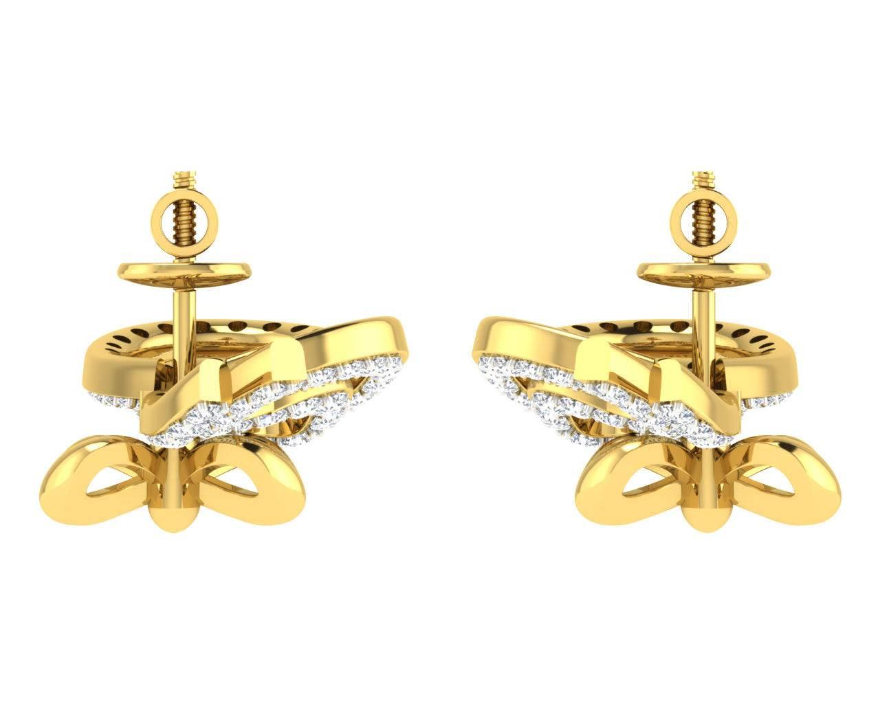 Hali Diamond Earrings in Gold - Jewelslane