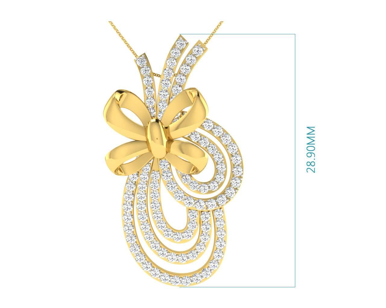 Hali Diamond Pendant In Gold - Jewelslane