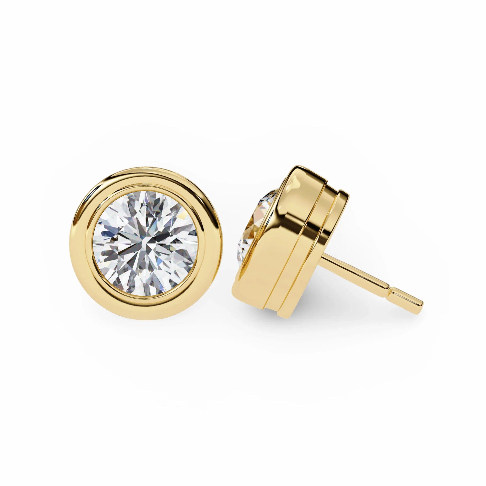 Hazel Lab Grown Diamond Earstud Earring In Gold - Jewelslane
