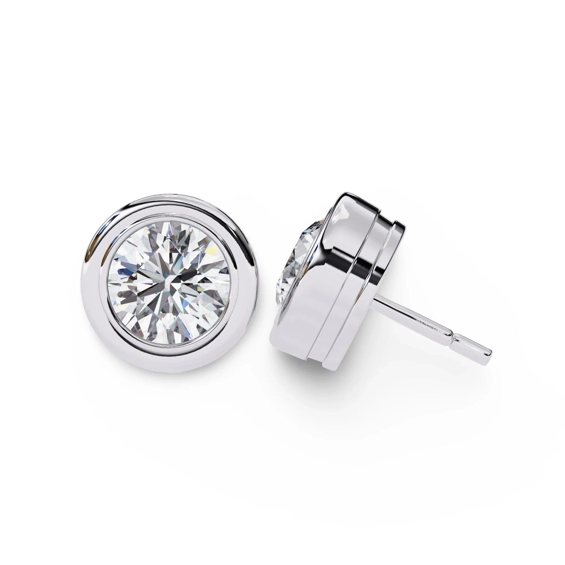 Hazel Lab Grown Diamond Earstud Earring In Gold - Jewelslane