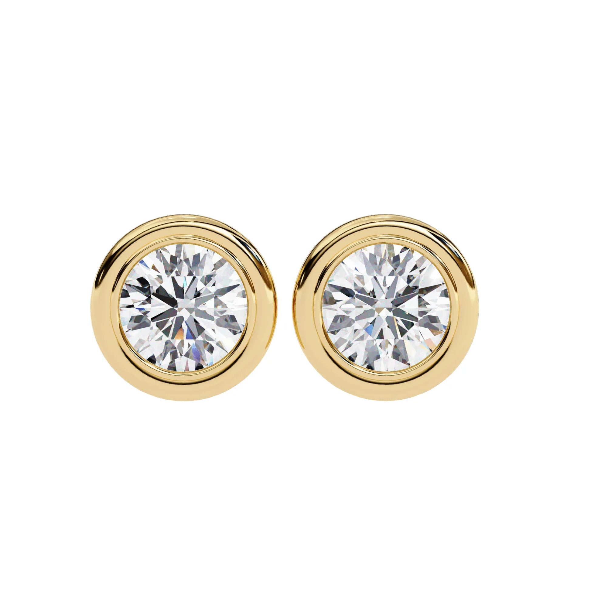 Hazel Lab Grown Diamond Earstud Earring In Gold - Jewelslane