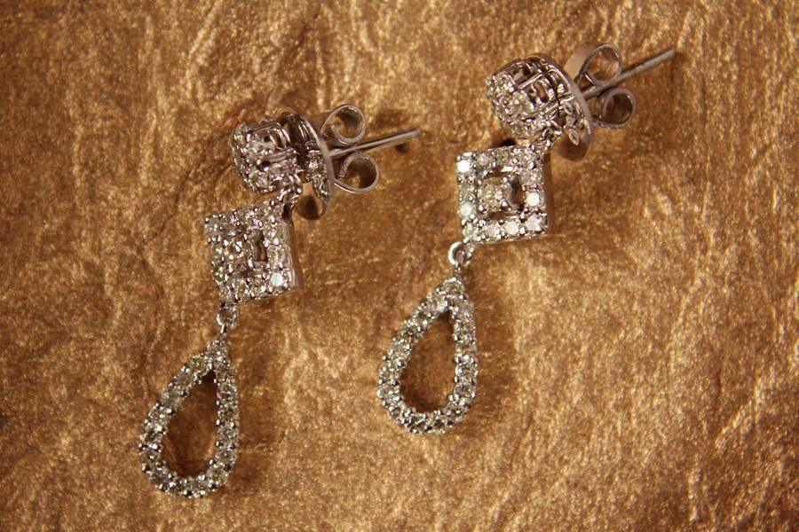 Diamond Dangle Earrings - Jewelslane