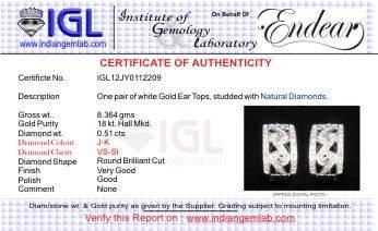 Diamond Half Balis Earring - Jewelslane