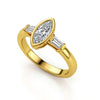Iara Marquise Shape Lab grown Diamond Solitaire Ring - Jewelslane