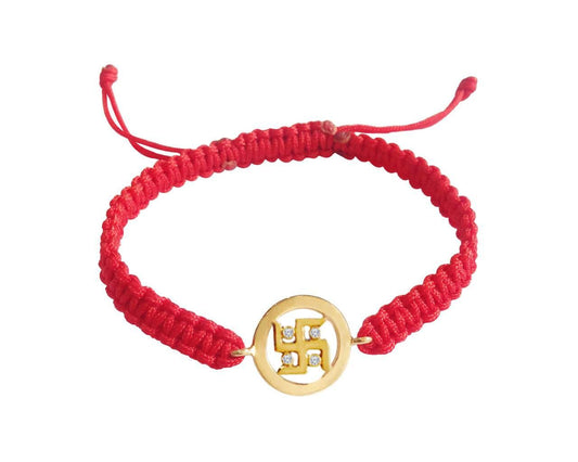 Gold Swastik Bracelet - Jewelslane