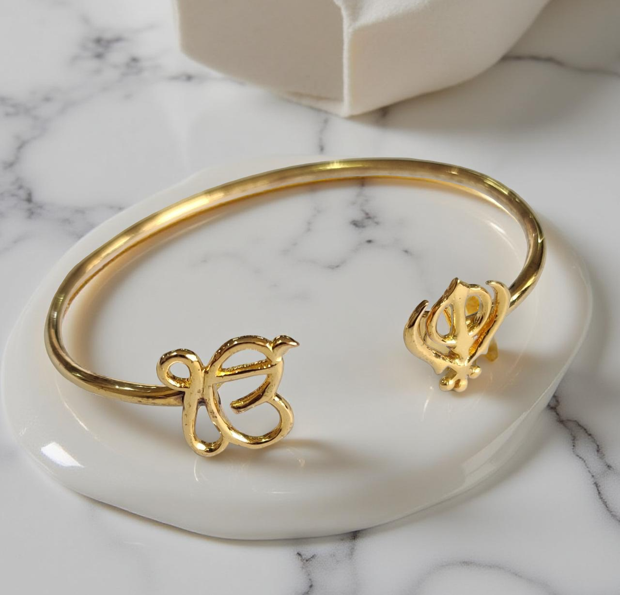 Ik Onkaar and Khanda Cuff Bracelet - Jewelslane