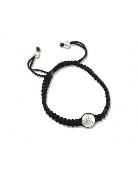 Ik Onkaar Braided Bracelet in Silver studded with diamond - Jewelslane