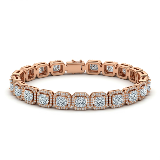 Ilena Princess Cut Lab Diamond Tennis Bracelet - Jewelslane
