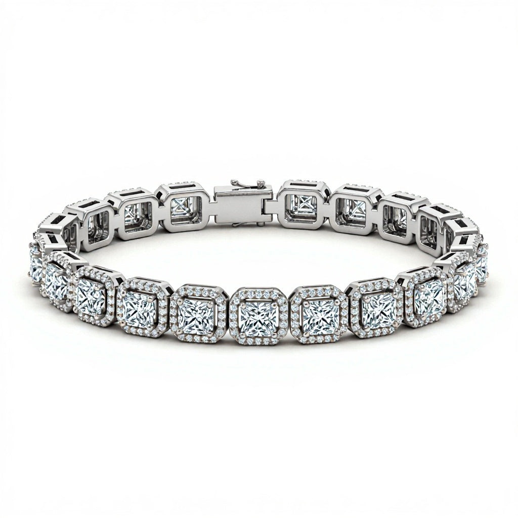 Ilena Princess Cut Lab Diamond Tennis Bracelet - Jewelslane