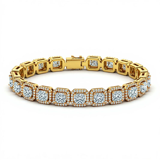 Ilena Princess Cut Lab Diamond Tennis Bracelet - Jewelslane
