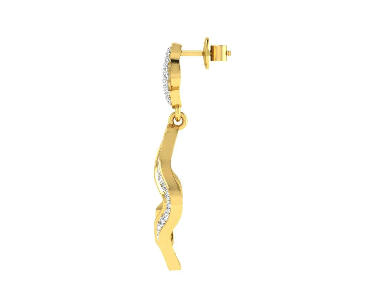 Ilsa Diamond Earrings in Gold - Jewelslane
