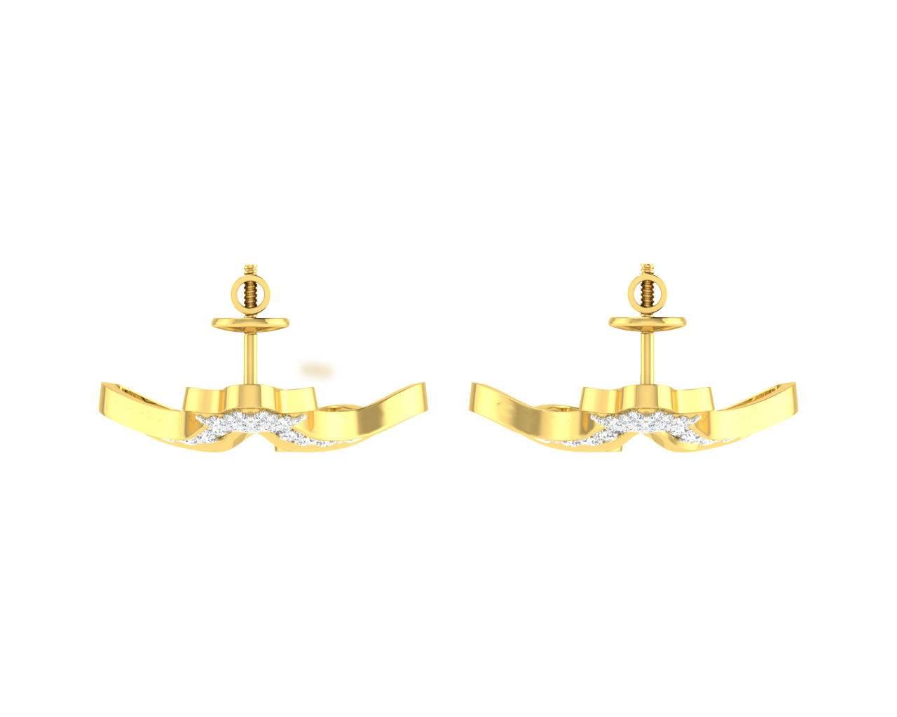 Ilsa Diamond Earrings in Gold - Jewelslane