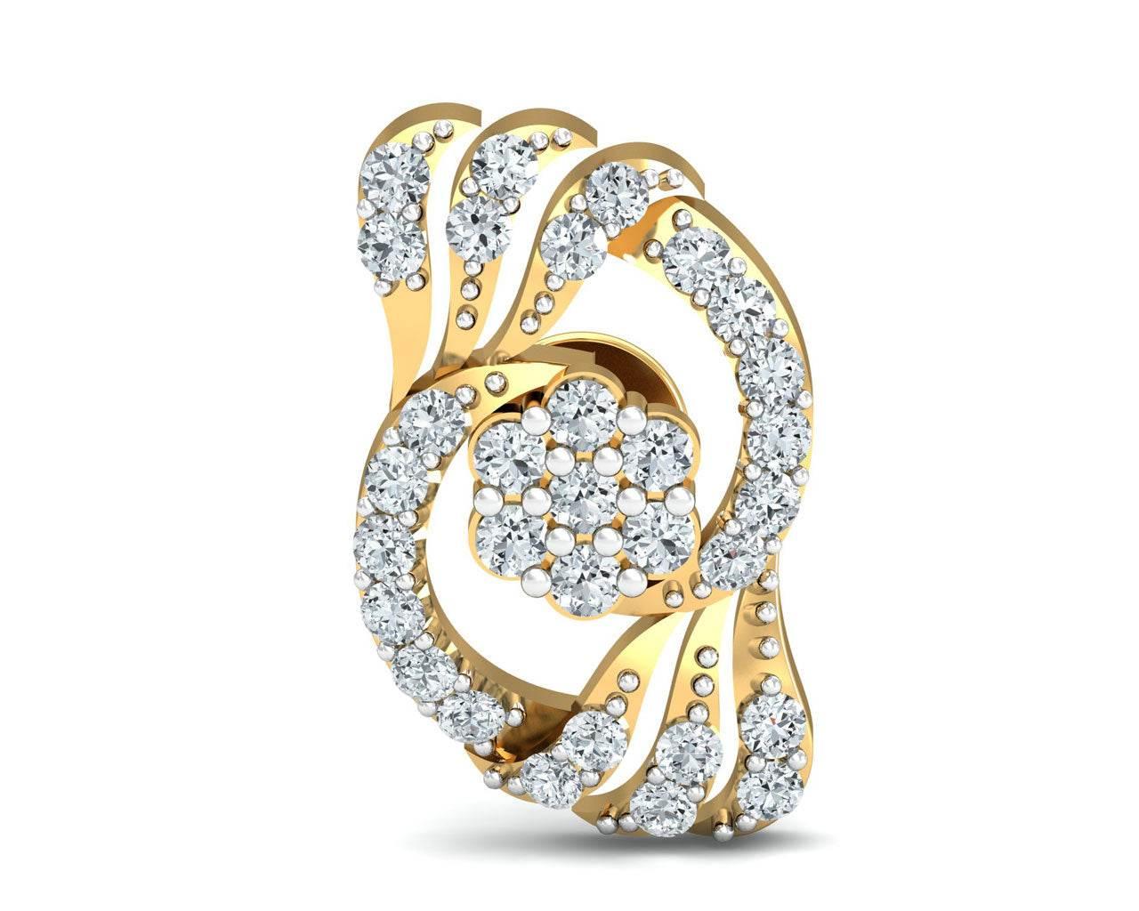 Inara Diamond Earrings in Gold - Jewelslane