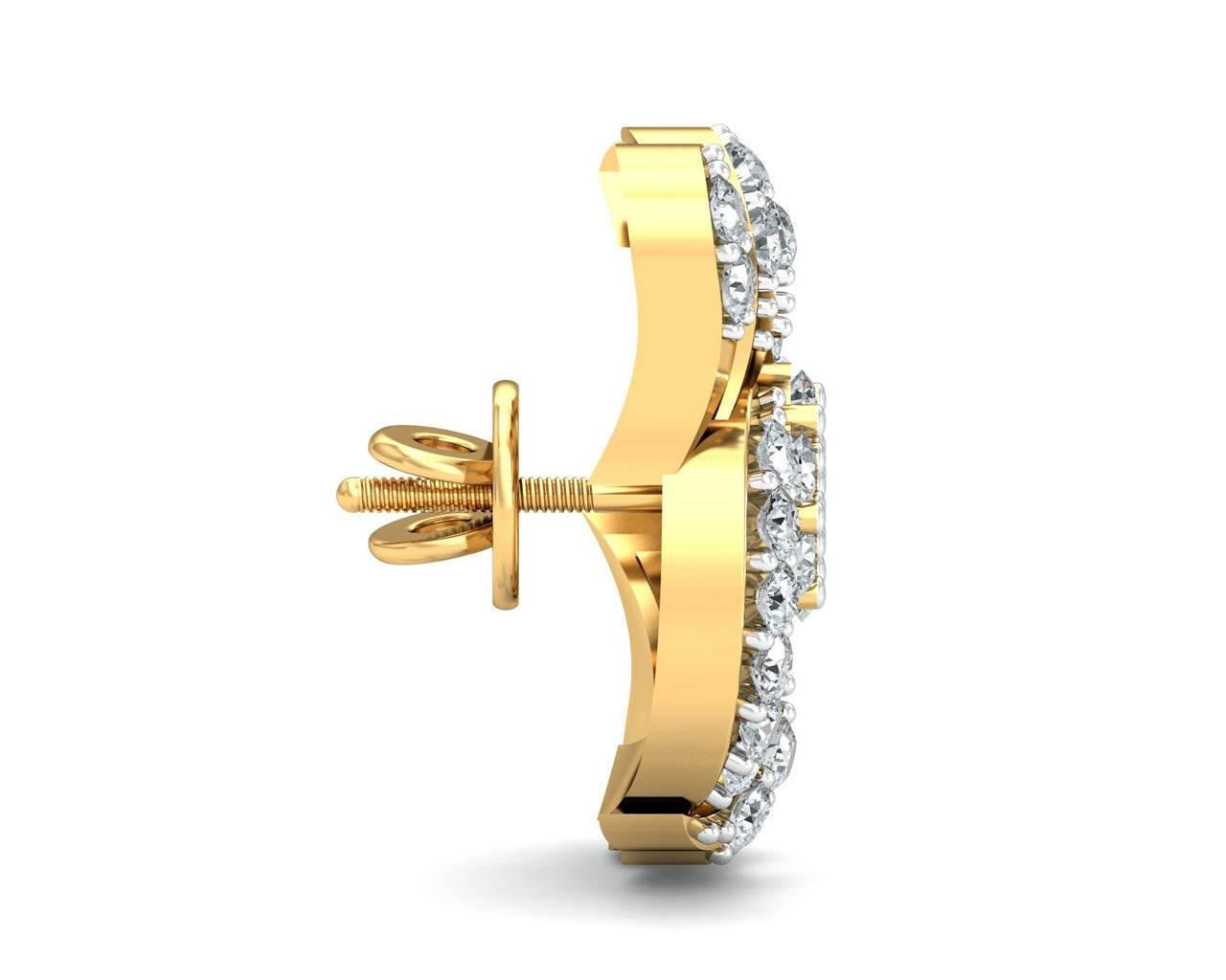 Inara Diamond Earrings in Gold - Jewelslane