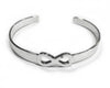 Silver Infinity Bangle - Jewelslane