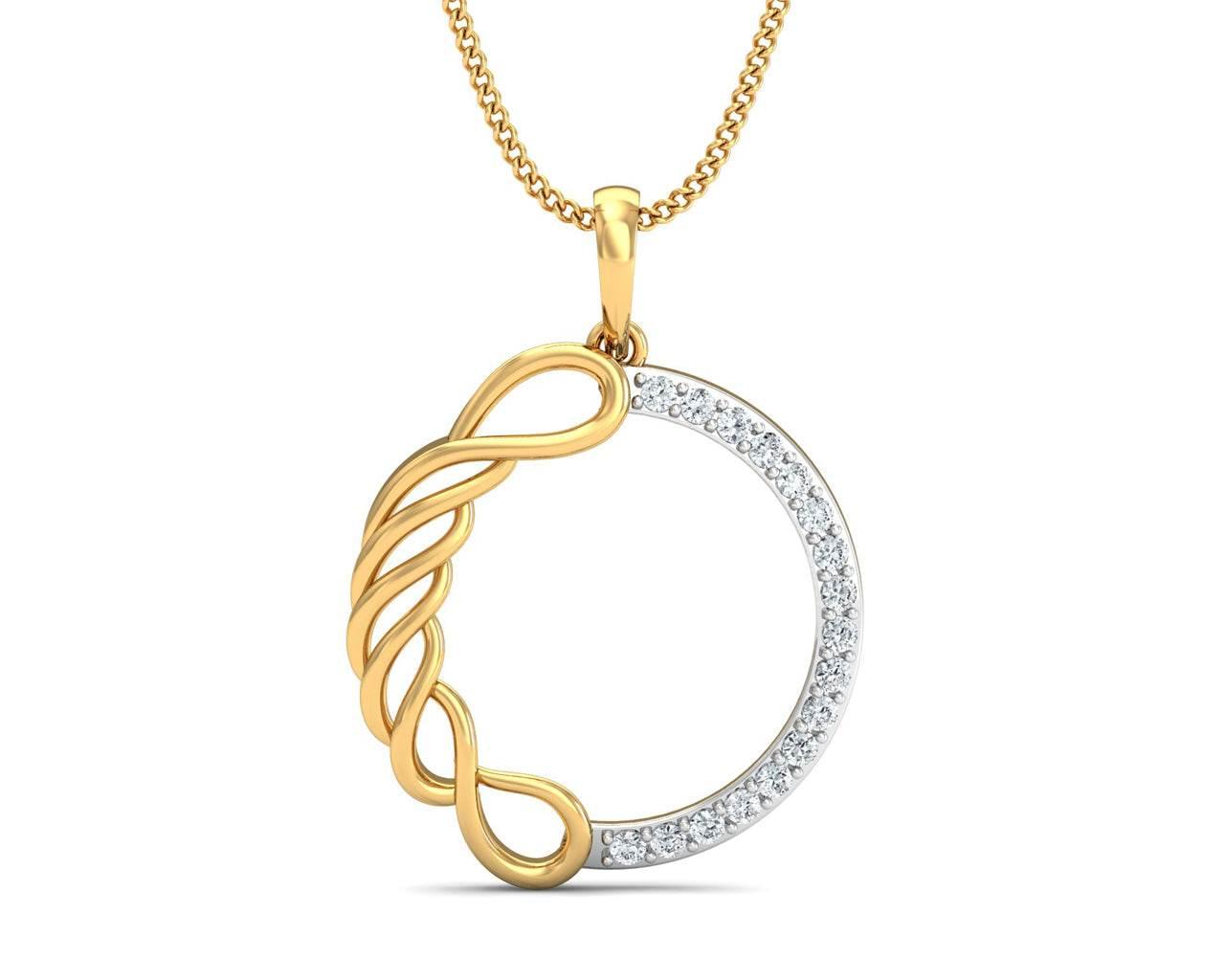 Irene Diamond Pendant in Gold - Jewelslane