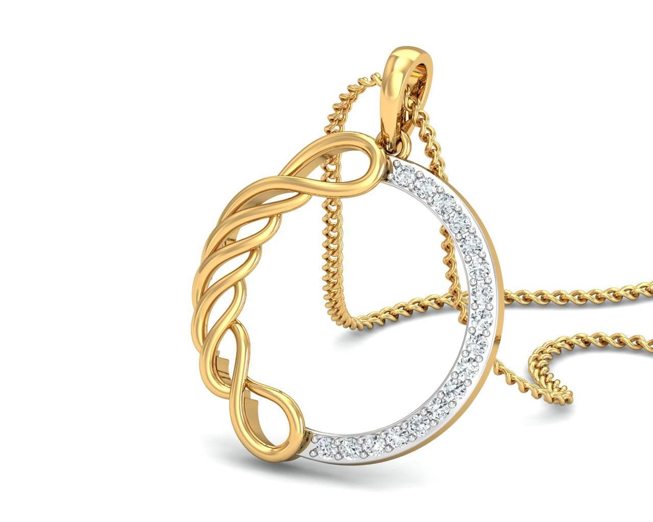 Irene Diamond Pendant in Gold - Jewelslane