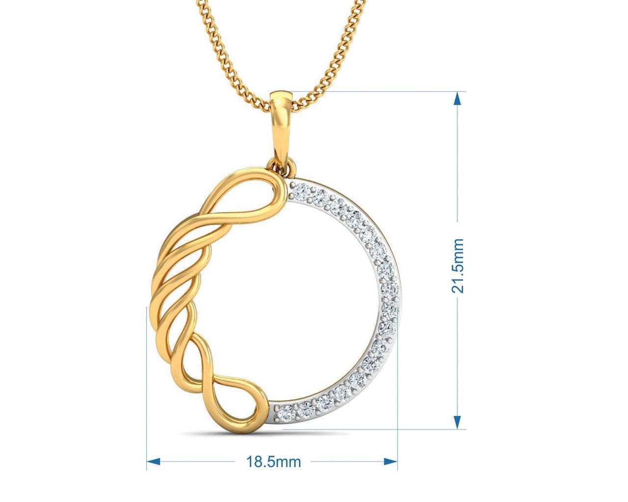 Irene Diamond Pendant in Gold - Jewelslane