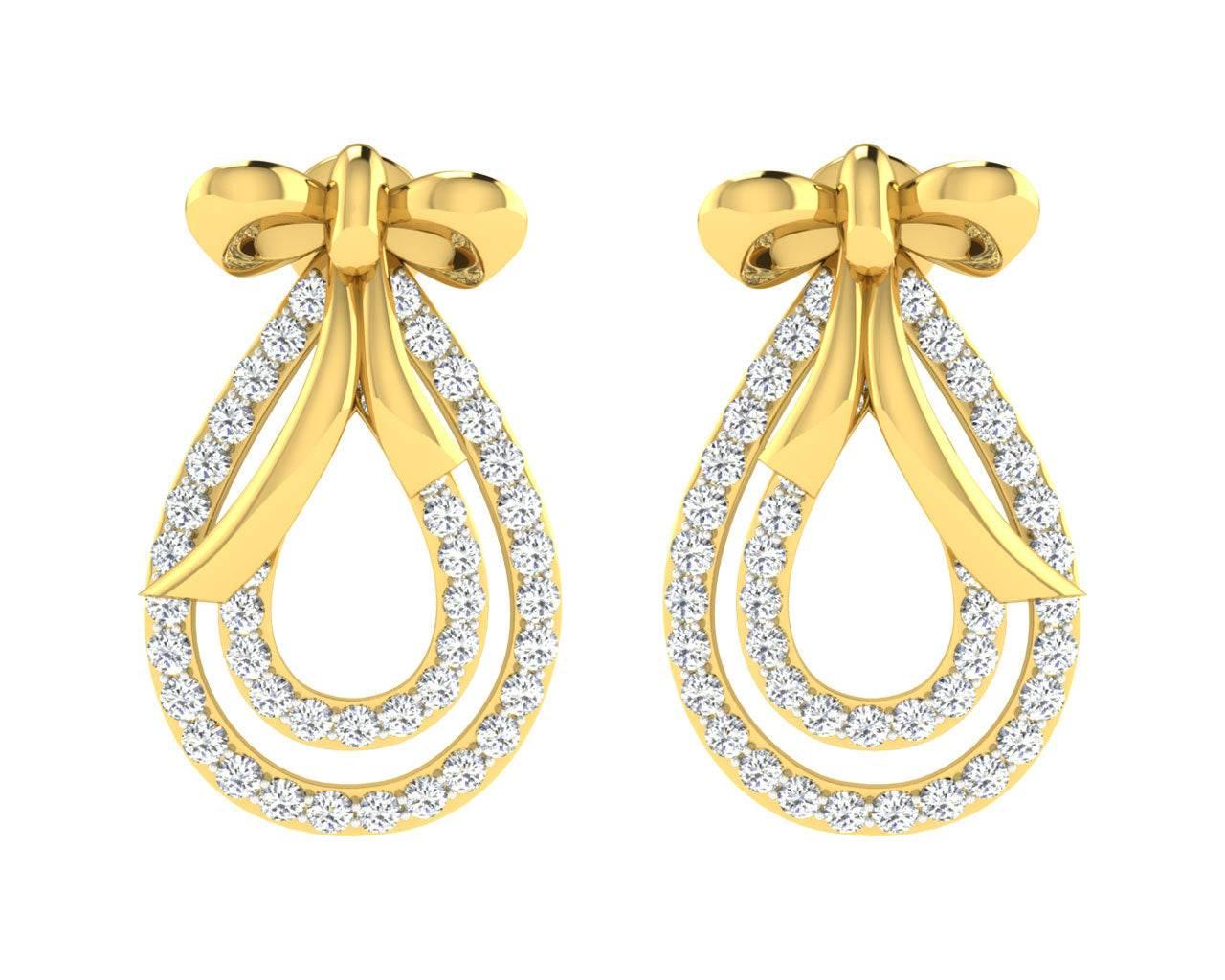 Iriana Diamond Earrings in Gold - Jewelslane