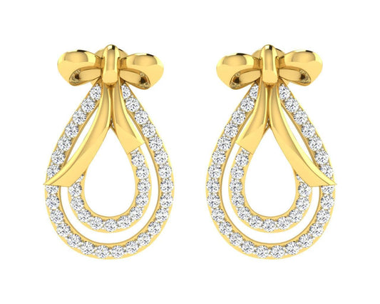 Iriana Diamond Earrings in Gold - Jewelslane