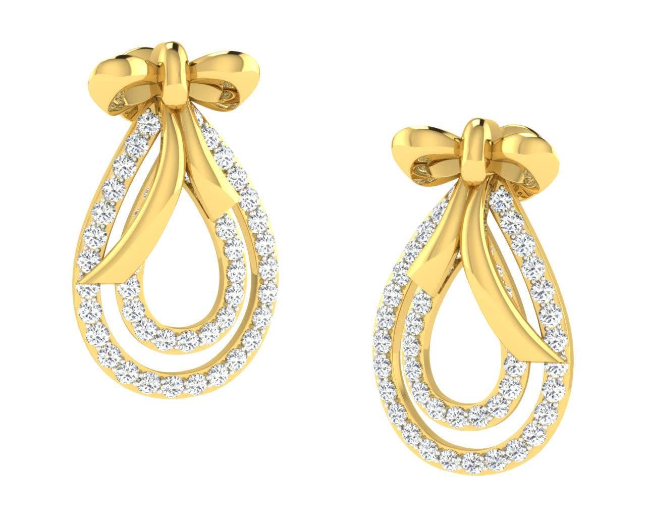 Iriana Diamond Earrings in Gold - Jewelslane