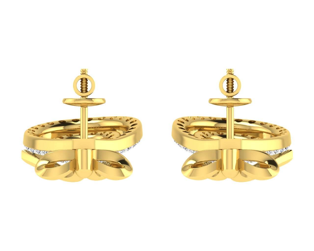 Iriana Diamond Earrings in Gold - Jewelslane