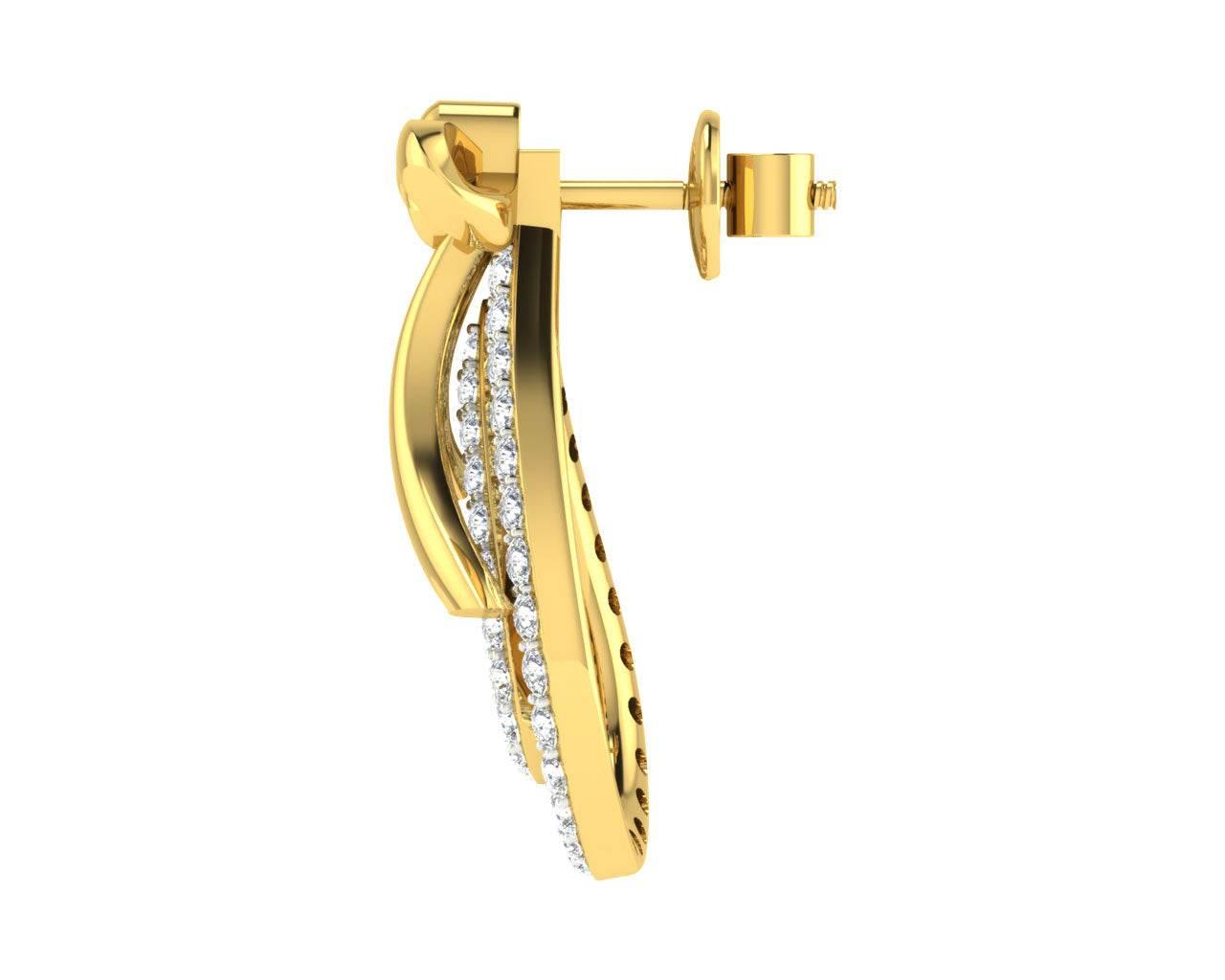 Iriana Diamond Earrings in Gold - Jewelslane