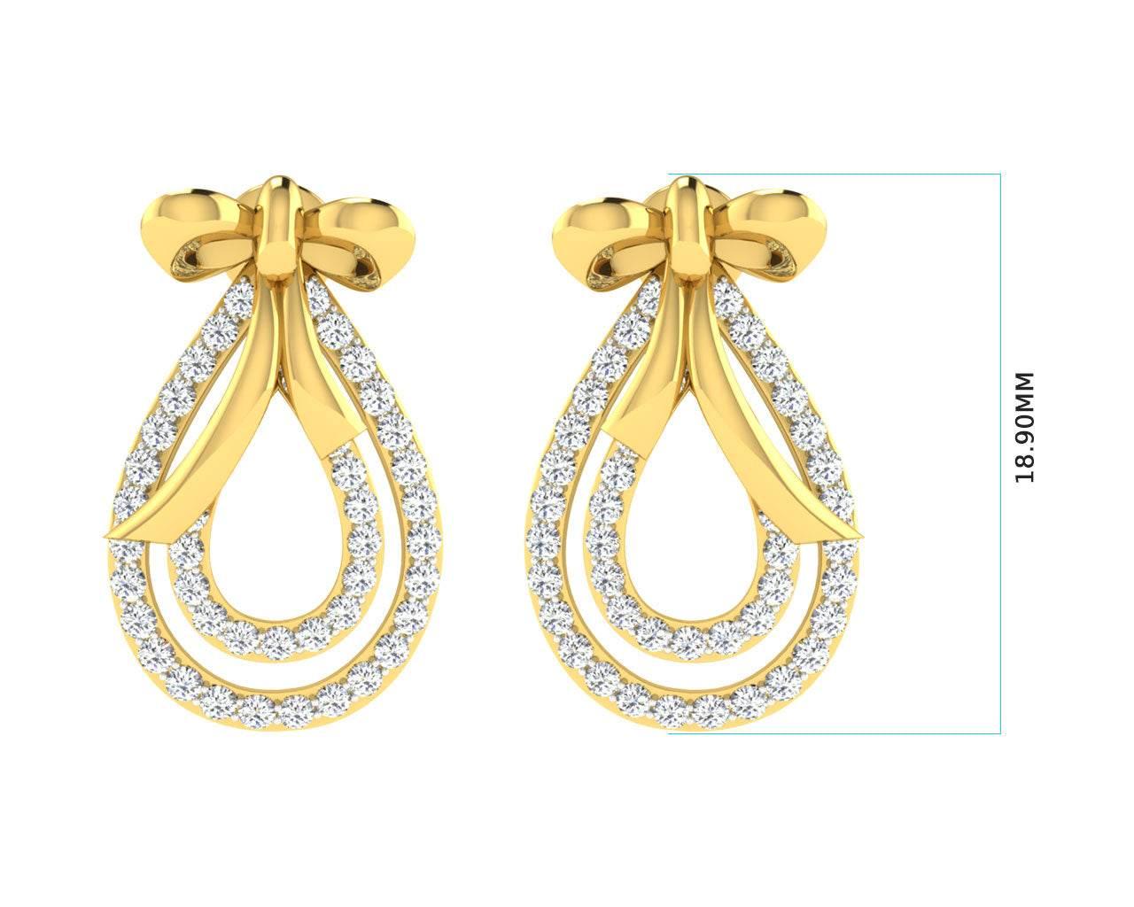 Iriana Diamond Earrings in Gold - Jewelslane